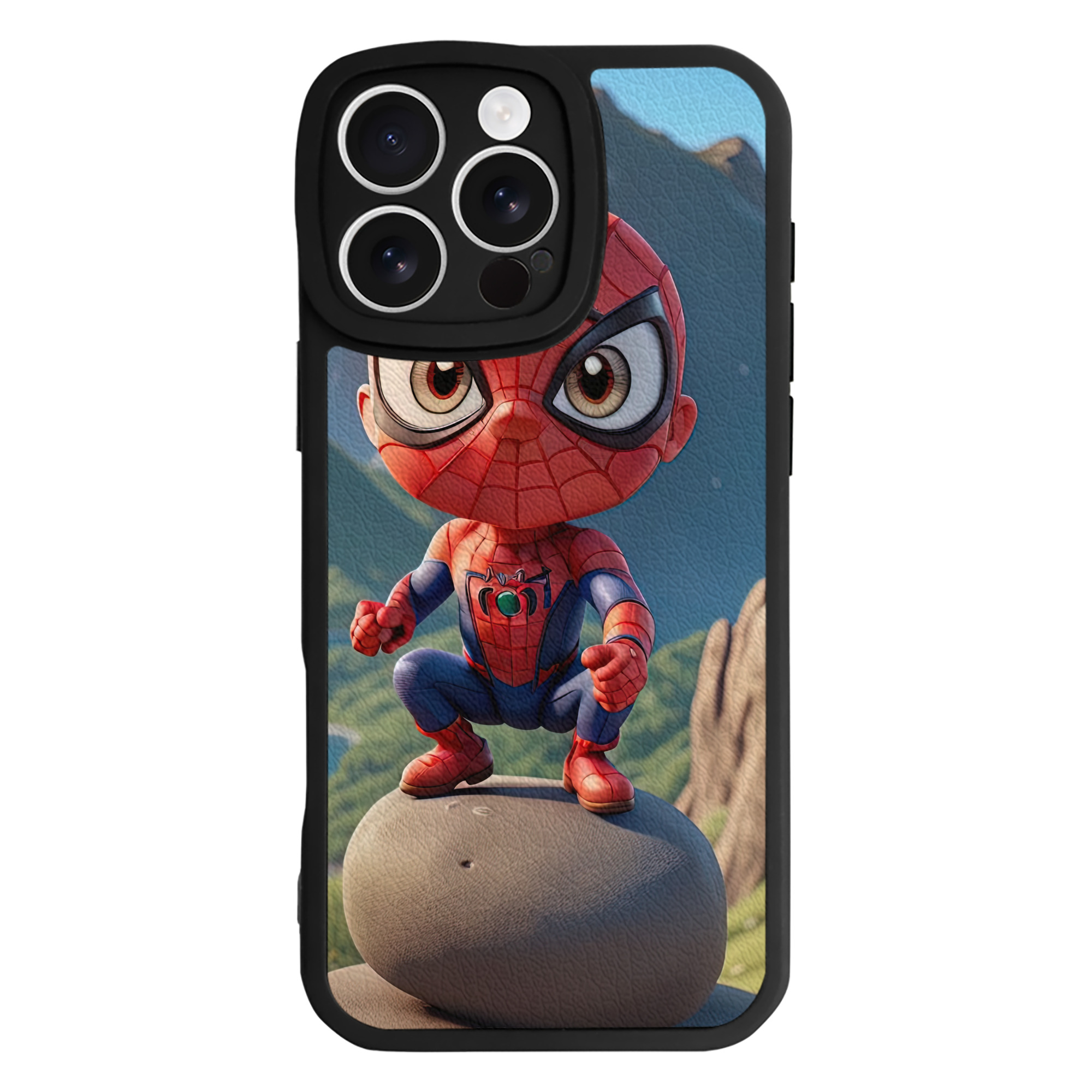（画像用） Spider Man スパイダーマン 【iPhone 16シリーズ対応】シリコンスマホケース（レザー調） 材質：シリコン